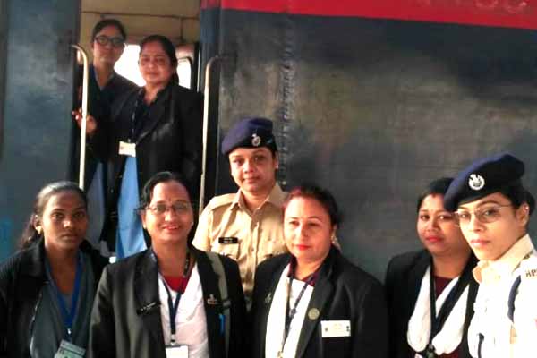 Women handle the command of train operations