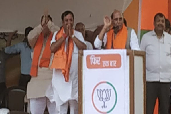 Rajnath Singh campaigned in favor of BJP candidate in Mahasamund and Durg