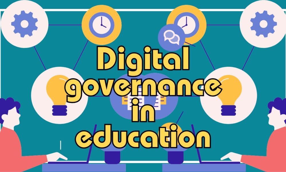 Digital Literacy Education Presentation in Teal Pink and Yellow Flat Graphic Style