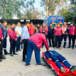 सड़क दुर्घटना में आपात स्थिति से निपटने मॉक ड्रिल