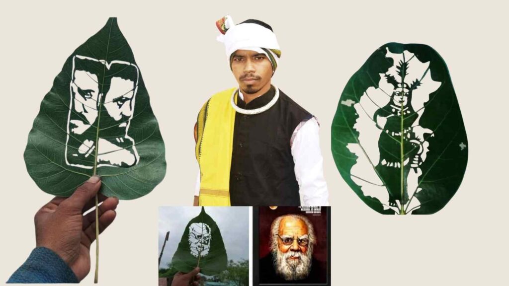 पाना म परान: सुई अउ कटर ले पाना म मूरत उकेरत हवय धमतरी के विकास 1 Blue Red College Graduation Student Celebration Education School Congratulations Photo Collage